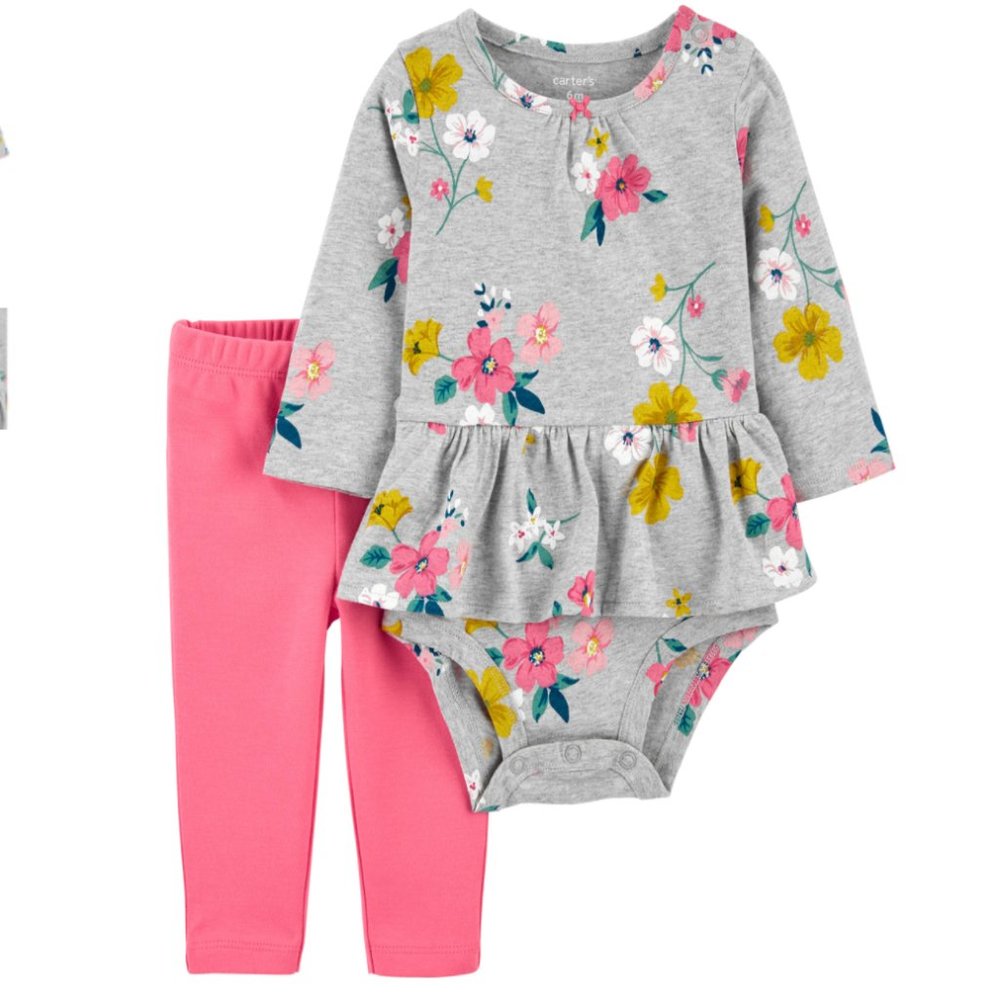 NWT! Carter's Infant Girls Bodysuit & Pants!